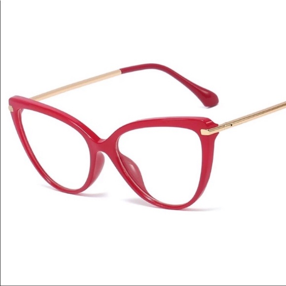 Red Cat eye Blue Light Blocking Fashion Glasses! - Picture 2 of 4